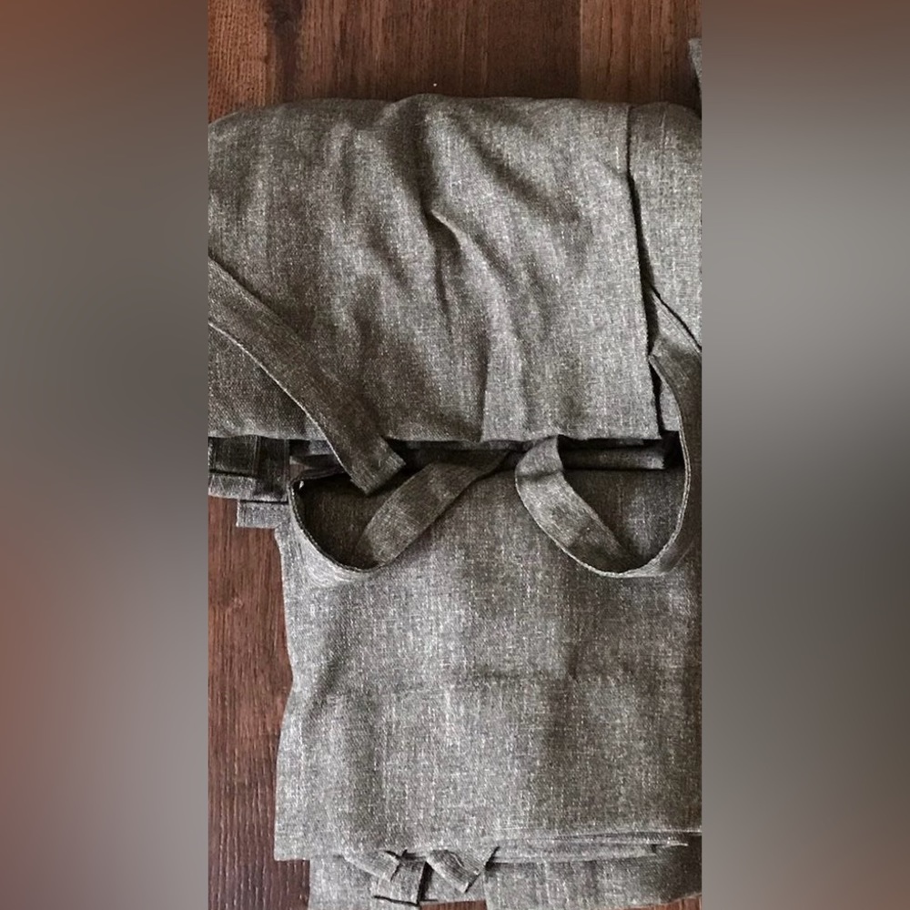 2 x Heathered Curtain Charcoal (42""x84"") - Room Essentials